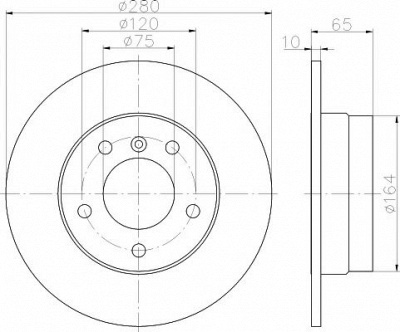 HELLA PAGID 8dd355111261 -  Тормозной диск